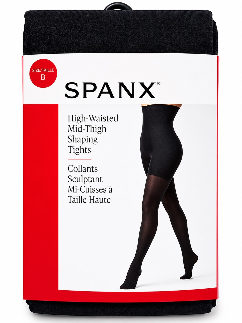 SPANX Black High-Waisted Mid-Thigh Shaping Tights
